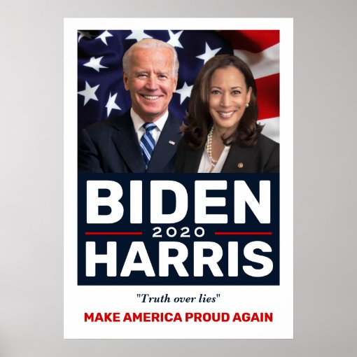 Biden Harris 2020 Collectible Campaign Photo Poster | Zazzle