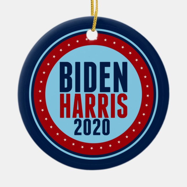 Biden Harris 2020 Commemorative Ceramic Ornament (Front)