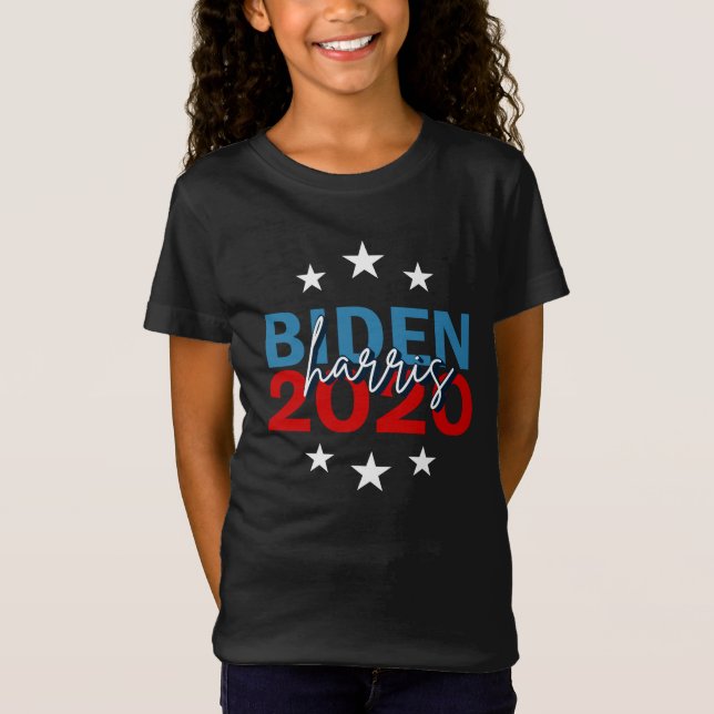 Biden Harris 2020 Democrats Girl's Cool Campaign T-Shirt (Front)