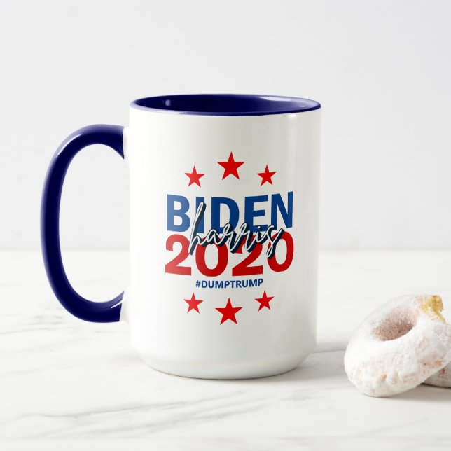 Biden Harris 2020 Election Campaign 2-Tone Mug (With Donut)
