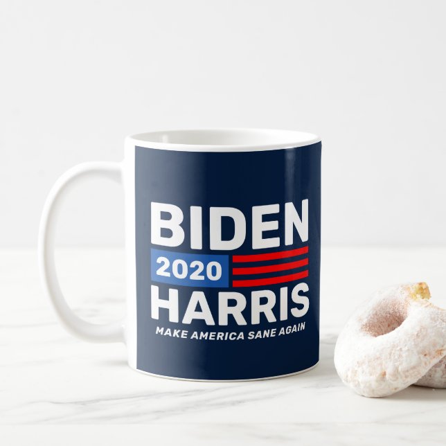 Biden Harris 2020 Election Campaign Blue Coffee Mug (With Donut)