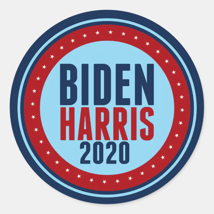 Biden Harris 2020 Election Classic Round Sticker | Zazzle