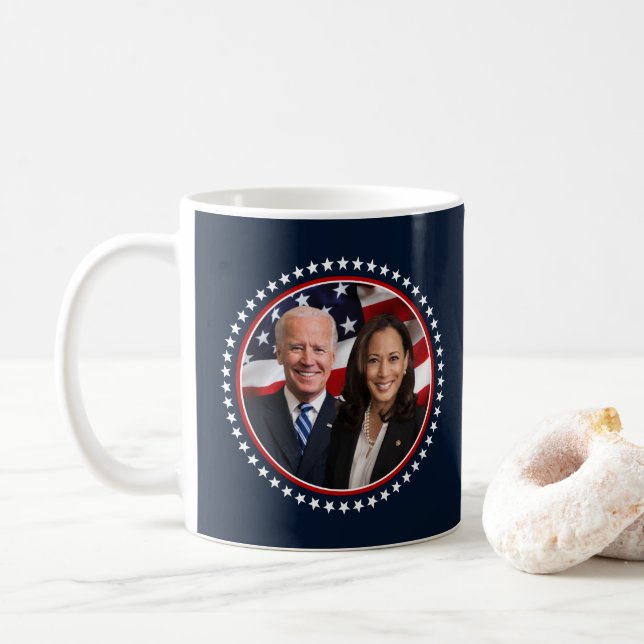 Biden Harris 2020 Election Cool Campaign Photo Coffee Mug (With Donut)