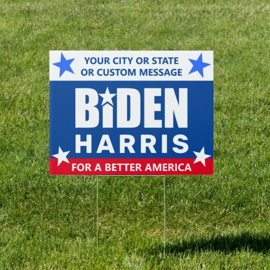 Biden Harris 2020 Election Double Sided Political Sign 