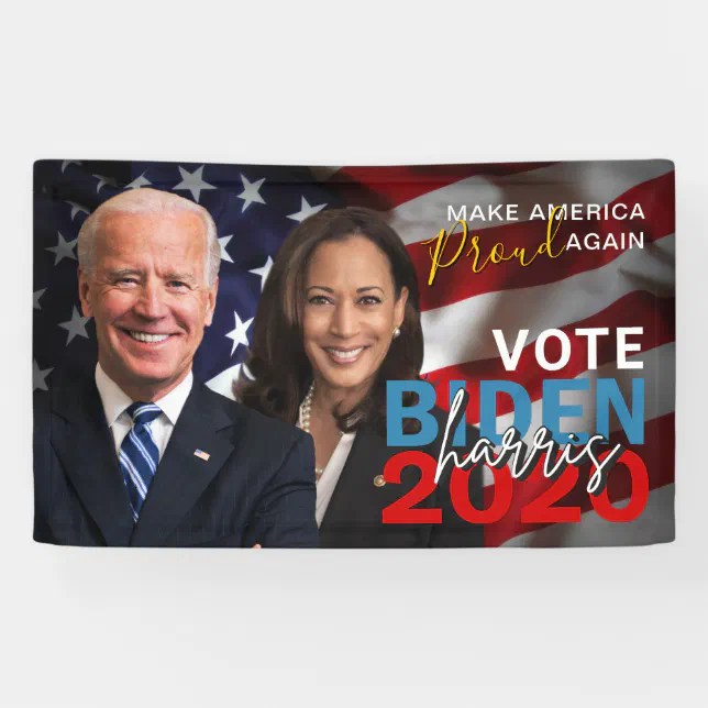 Biden Harris 2020 Election Patriotic Photo Banner | Zazzle