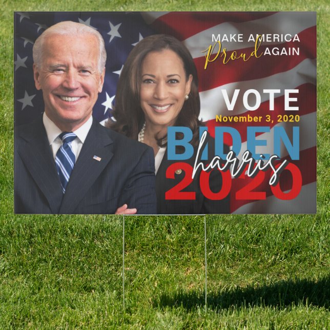 Biden Harris 2020 Election Patriotic Photo Sign (Insitu)