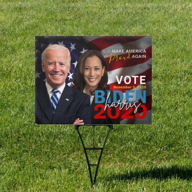 Biden Harris 2020 Election Patriotic Photo Sign (Insitu)