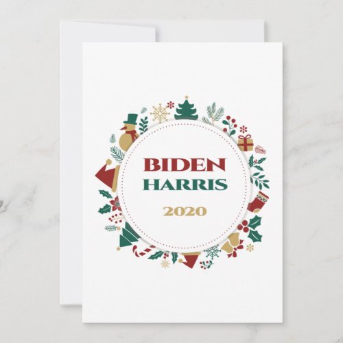 BidenHarris 2020 Festive Christmas Holiday Card