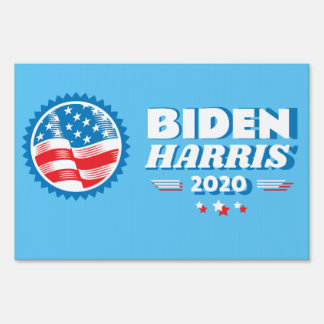 Biden Harris 2020 Flag Seal 2 Light Blue Sign