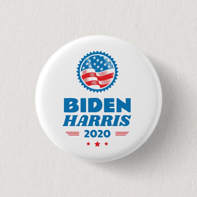 Biden Harris 2020 Flag Seal Button (Front)