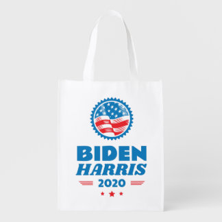Biden Harris 2020 Flag Seal Grocery Bag