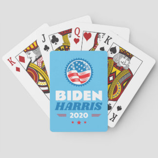 Biden Harris 2020 Flag Seal Light Blue Poker Cards