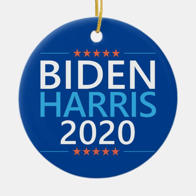 Biden Harris 2020 for President US Election Ceramic Ornament (Front)