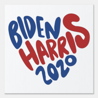 Biden Harris 2020 Heart Sign