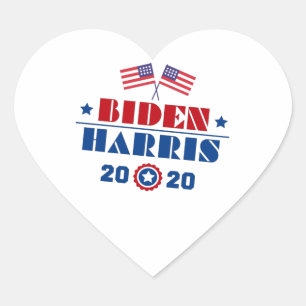 Biden Harris 2020 Heart Sticker