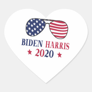 Biden Harris 2020 Heart Sticker