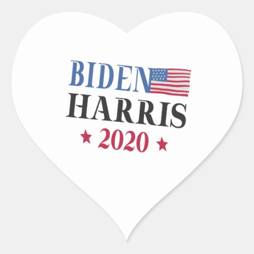 Biden Harris 2020 Heart Sticker