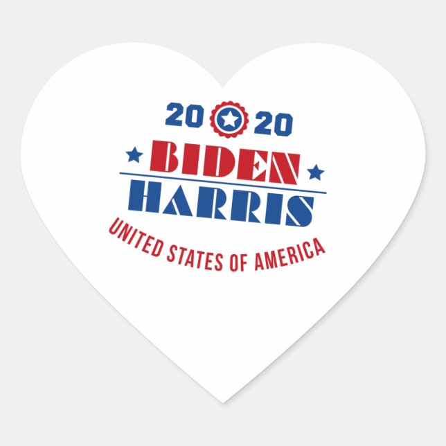 Biden Harris 2020 Heart Sticker (Front)