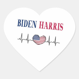 Biden Harris 2020 Heart Sticker
