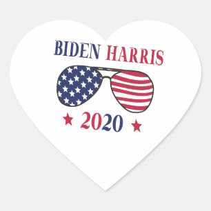 Biden Harris 2020 Heart Sticker