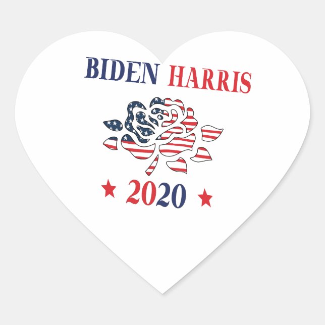 Biden Harris 2020 Heart Sticker (Front)