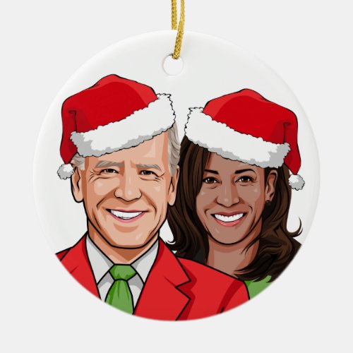 Biden Harris 2020 Holiday Ceramic Ornament
