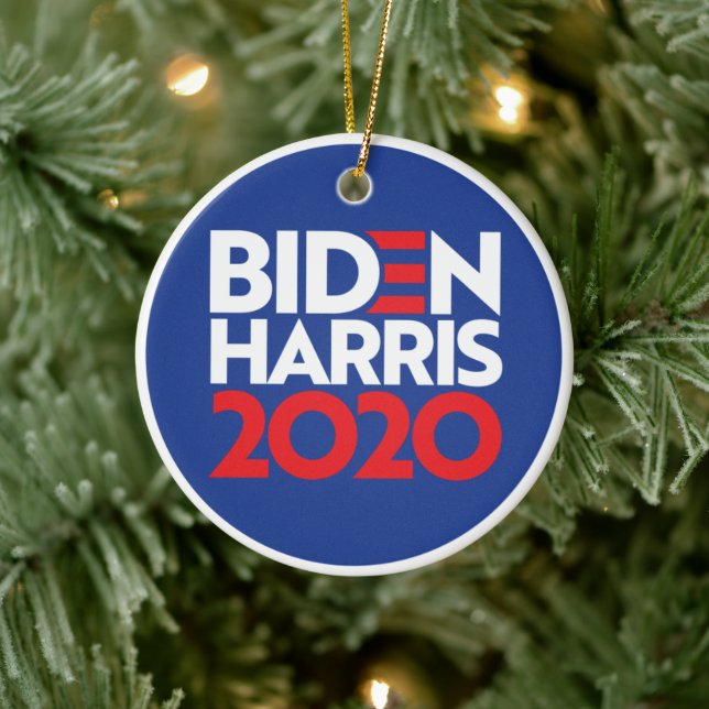 Biden Harris 2020 Holiday Ceramic Ornament (Tree)