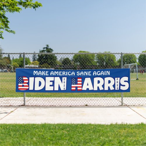 Biden Harris 2020 MAKE AMERICA SANE AGAIN Banner