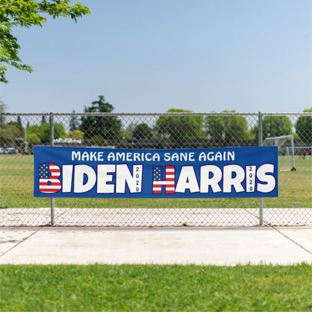 Biden Harris 2020 MAKE AMERICA SANE AGAIN Banner (Insitu)