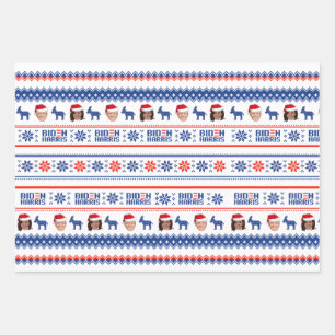 BIDEN HARRIS 2020 PATTERN WRAPPING PAPER SHEETS