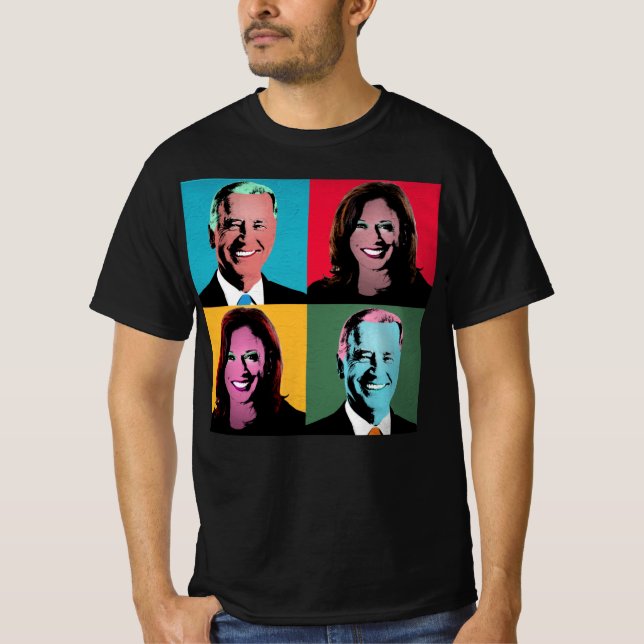 BIDEN HARRIS 2020 Pop Art T-Shirt (Front)