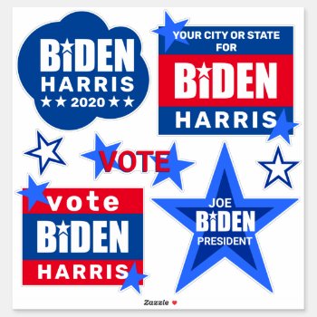 Biden Harris 2020 President Election Assortment Sticker by TheArtOfVikki at Zazzle