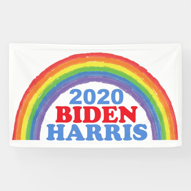 Biden Harris 2020 Rainbow Banner (Horizontal)