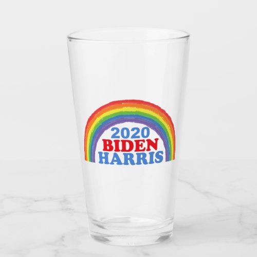 Biden Harris 2020 Rainbow Glass