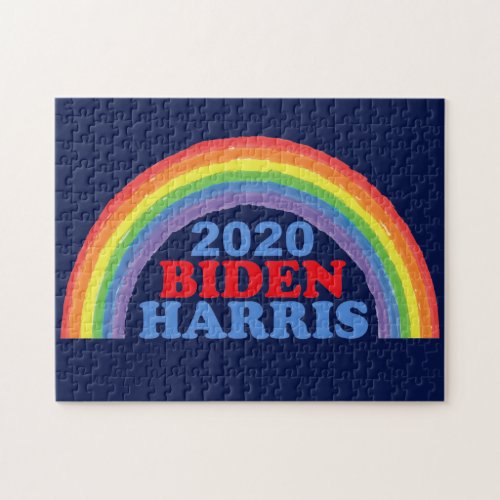 Biden Harris 2020 Rainbow Jigsaw Puzzle