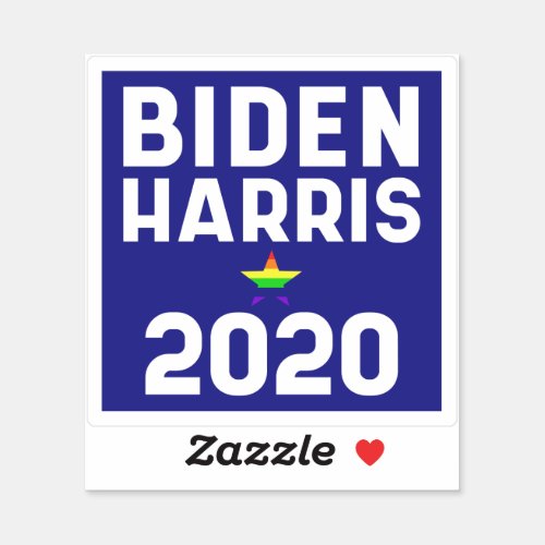 Biden Harris 2020 Rainbow Pride Sticker