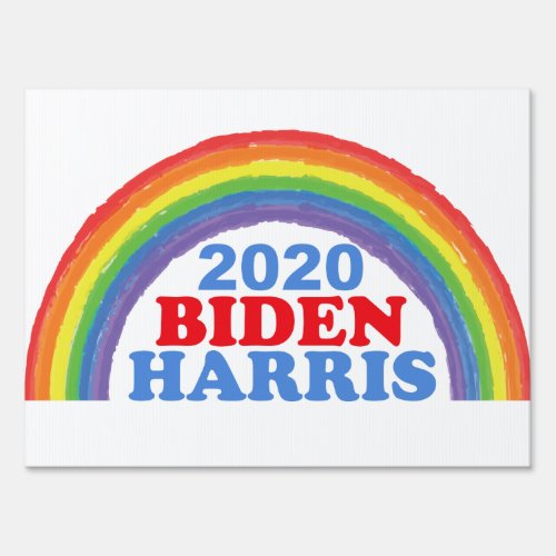 Biden Harris 2020 Rainbow Sign