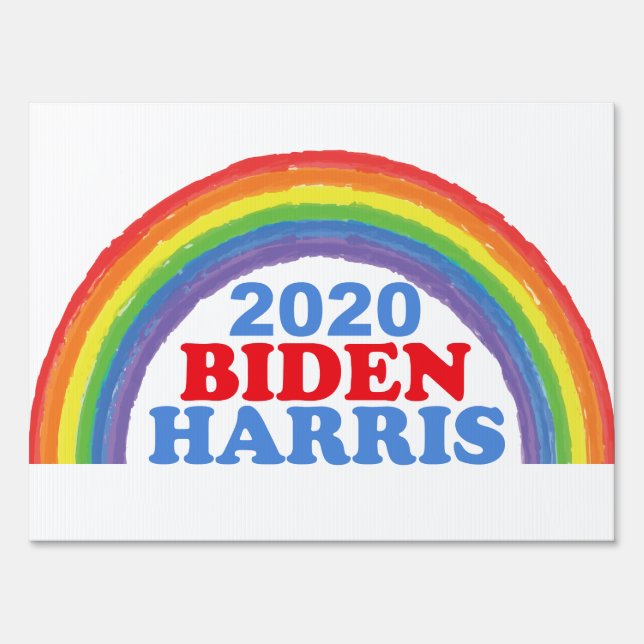Biden Harris 2020 Rainbow Sign (Front)
