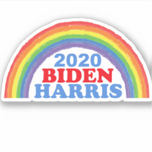 Biden Harris 2020 Rainbow Sticker