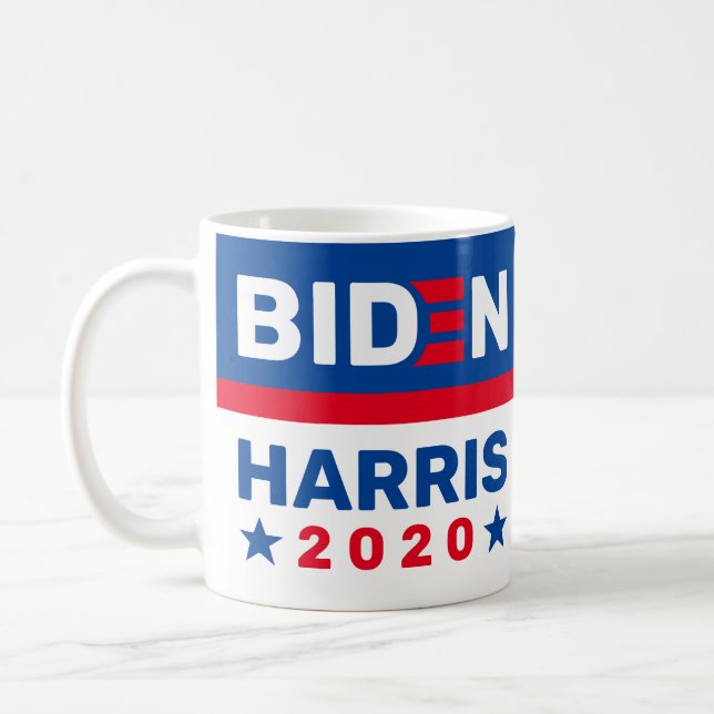 Biden Harris 2020 Red White Blue Election Coffee Mug (Left)
