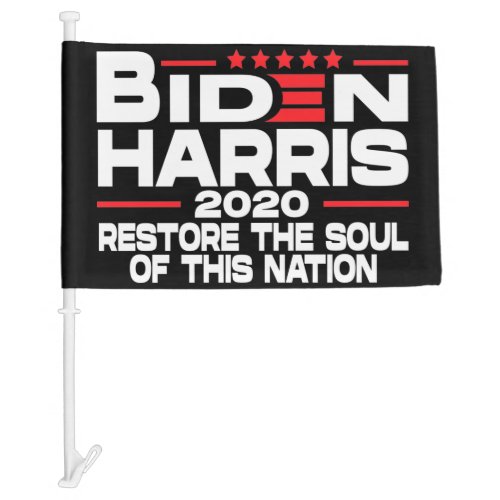 Biden harris 2020 restore the soul of this nation car flag