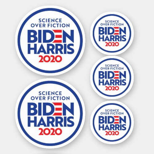 BIDEN HARRIS 2020 Science Over Fiction Sticker