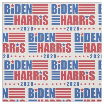 Biden/harris 2020 Stars Stripes Pattern Fabric by SnappyDressers at Zazzle