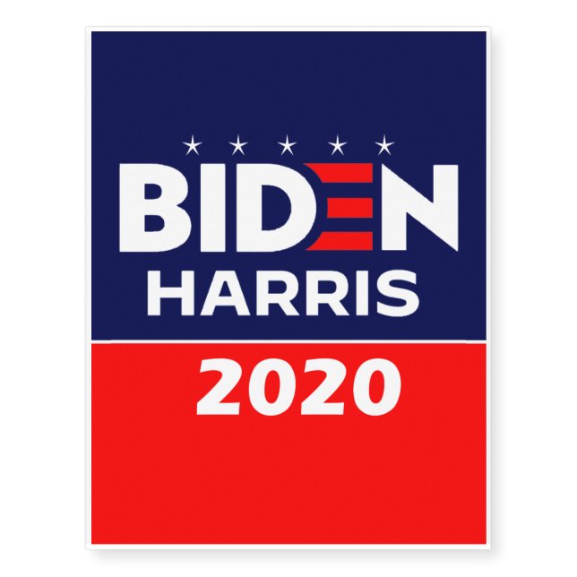 Biden Harris 2020 Temporary Tattoos (Front)