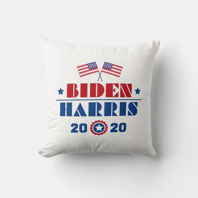 Biden Harris 2020 Throw Pillow (Front)