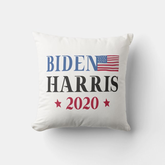 Biden Harris 2020 Throw Pillow (Front)