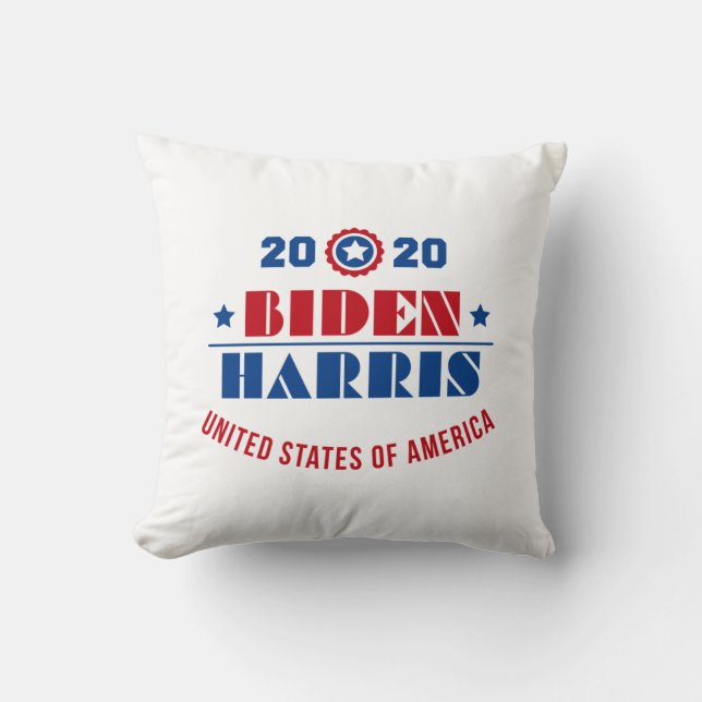Biden Harris 2020 Throw Pillow (Front)