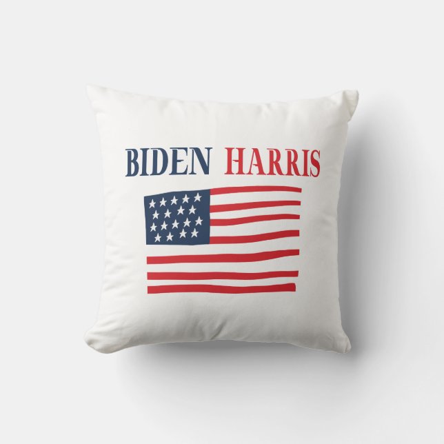Biden Harris 2020 Throw Pillow (Front)