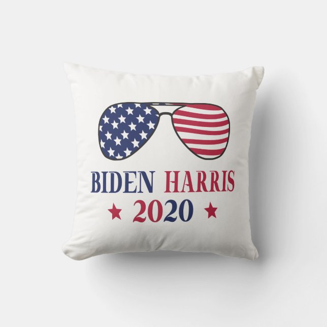 Biden Harris 2020 Throw Pillow (Front)