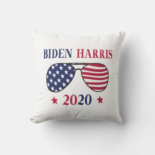Biden Harris 2020 Throw Pillow (Front)